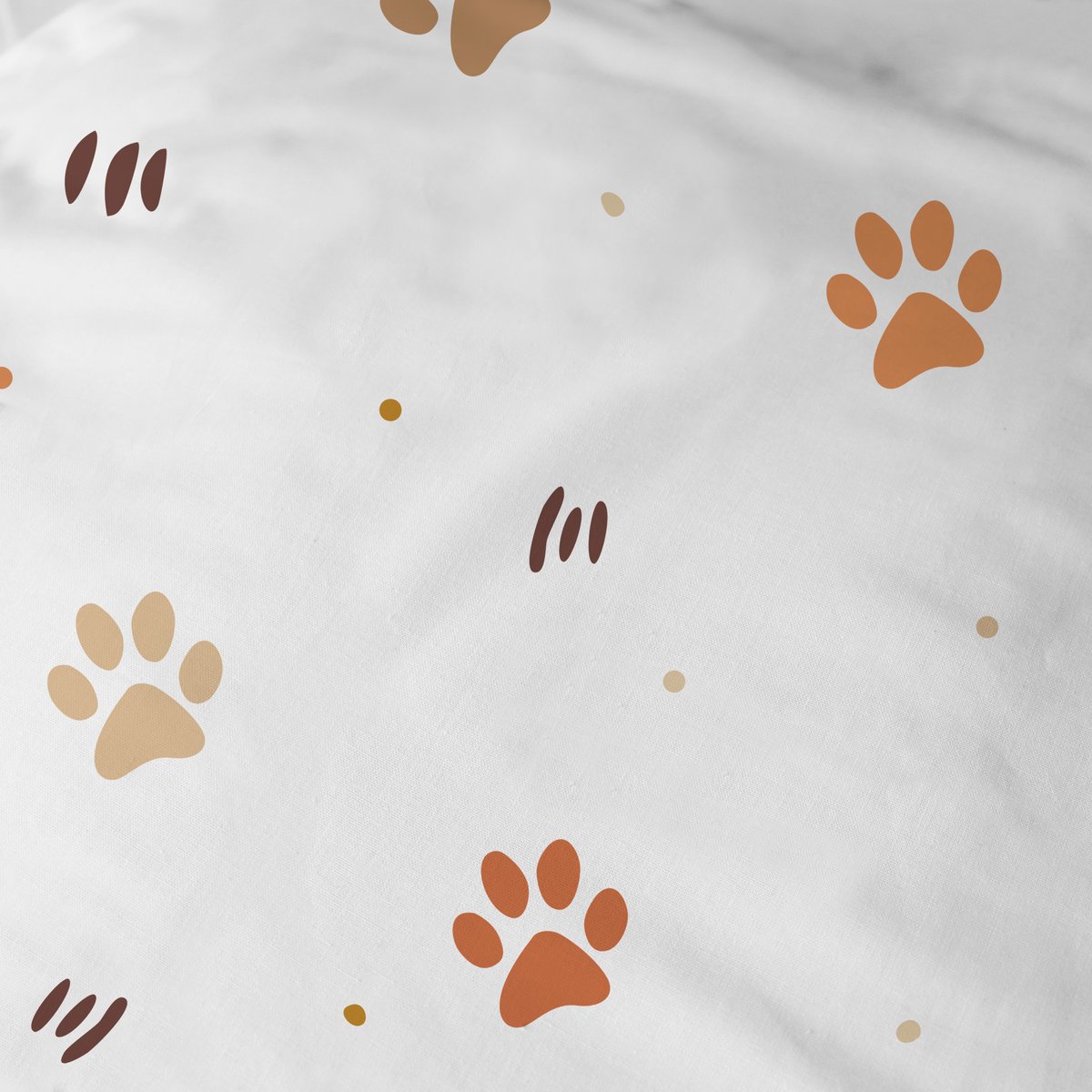 Parure de lit imprimée 100% coton, TIGRI caramel, MATT ET ROSE