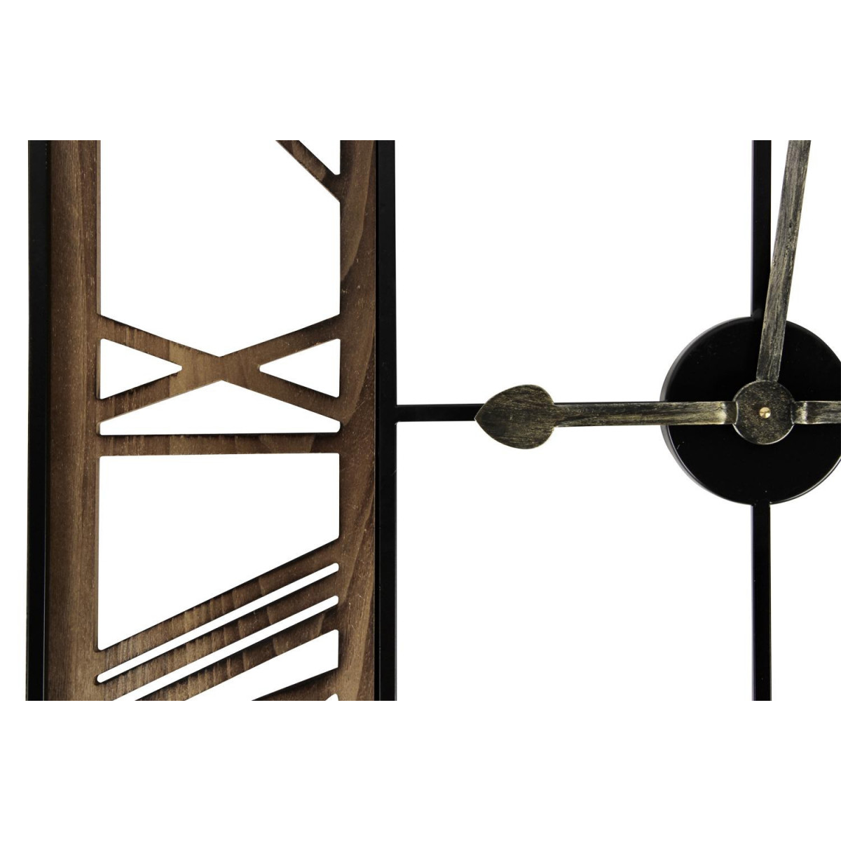 Grande horloge ancienne carré forge marron, DECORATION D’AUTREFOIS