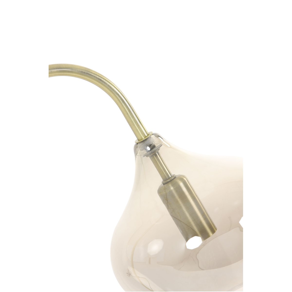 Lampe À Poser Verre RAKEL bronze antique, LIGHT & LIVING