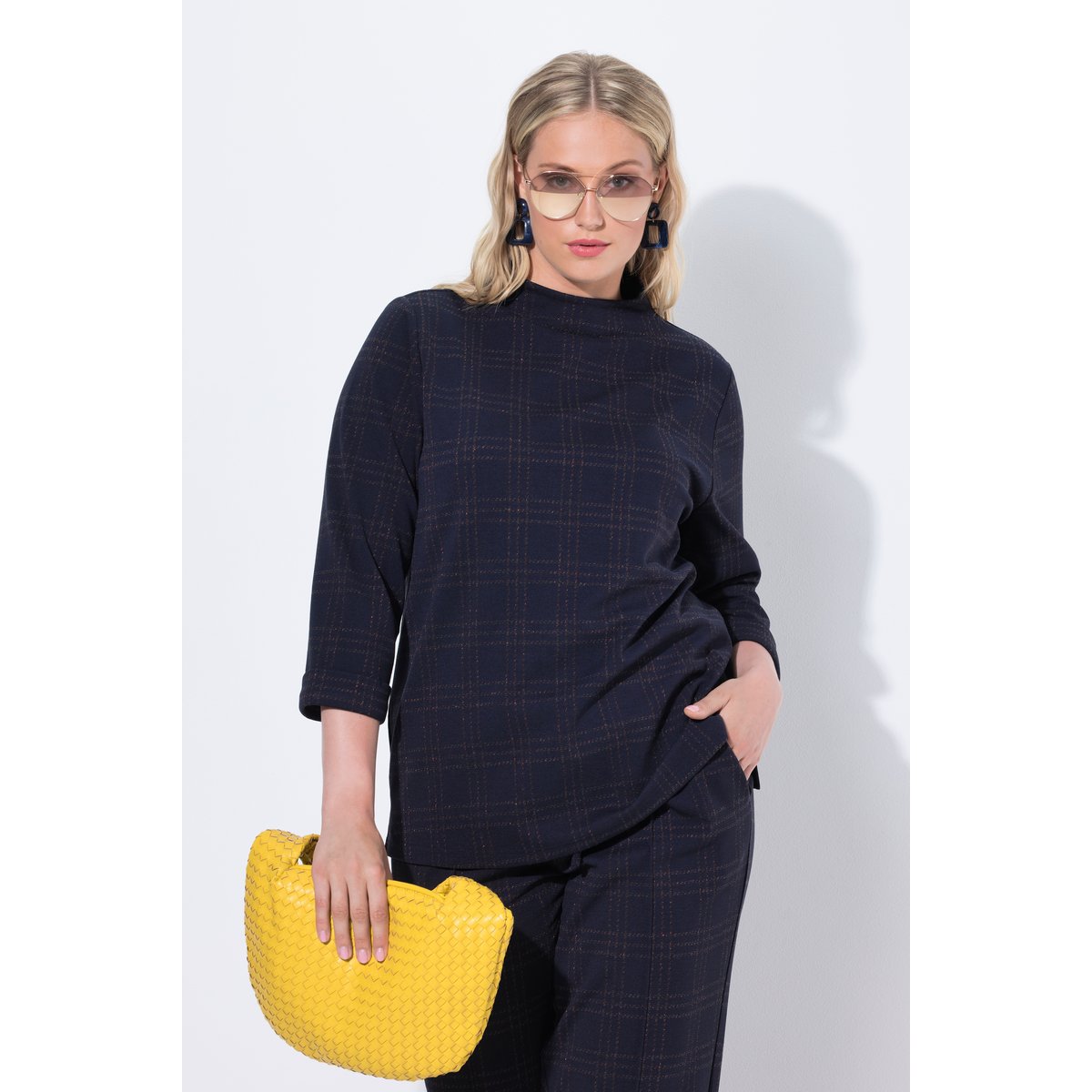 Sweat-shirt en jersey Point de Rome marine, ULLA POPKEN