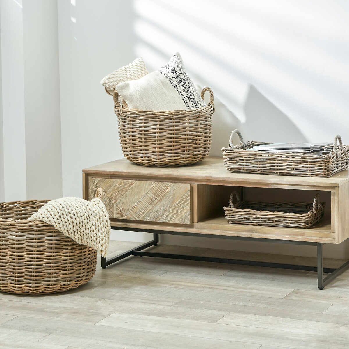 Marea Sand Wash Wood Storage Coffee Table acacia, ÉDITÉ