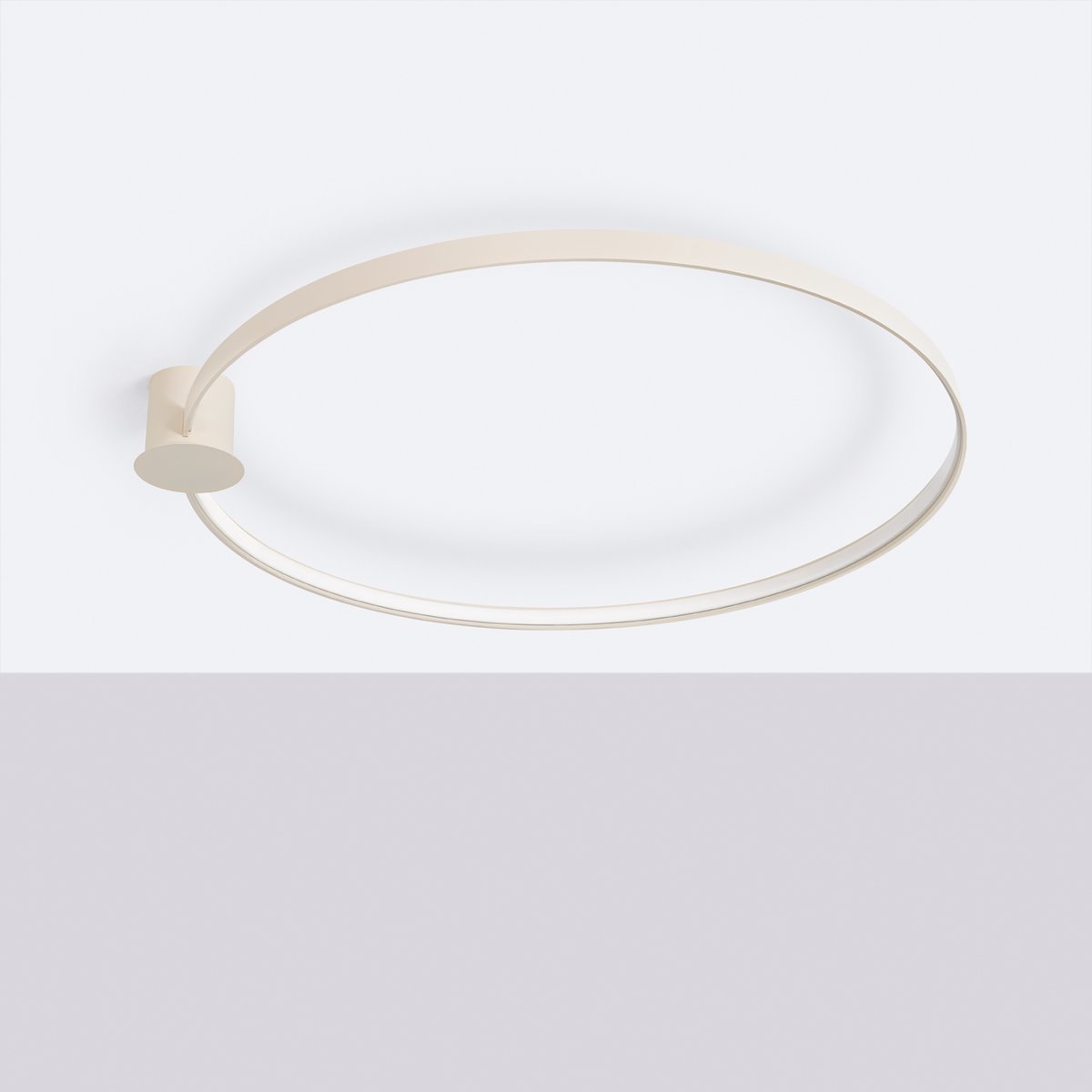 Plafonnier Aluminium Beige LED 1 Rio beige, EDEN