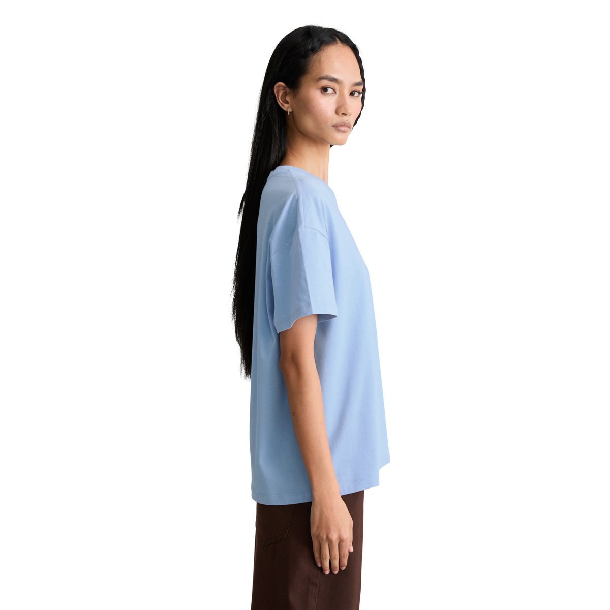 T-shirt ample en Basic Single Jersey bleu moyen, MARC O’POLO DENIM