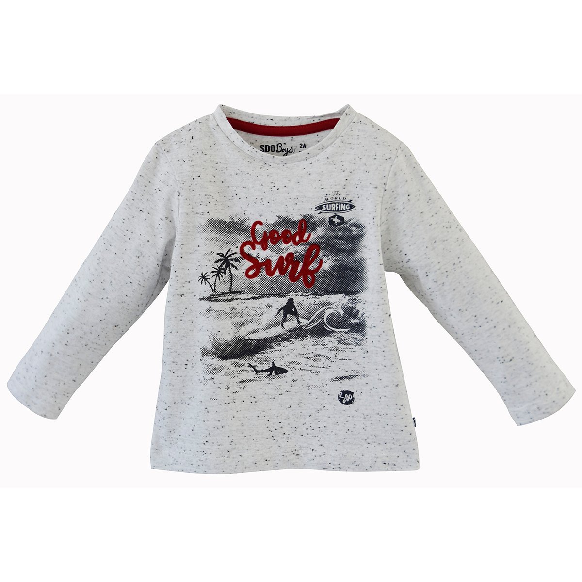 Tee shirt manches longues garcon gris, SUCRE D'ORGE