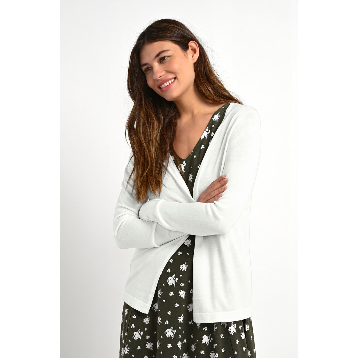 Cardigan à tricot blanc chalk, KAFFE