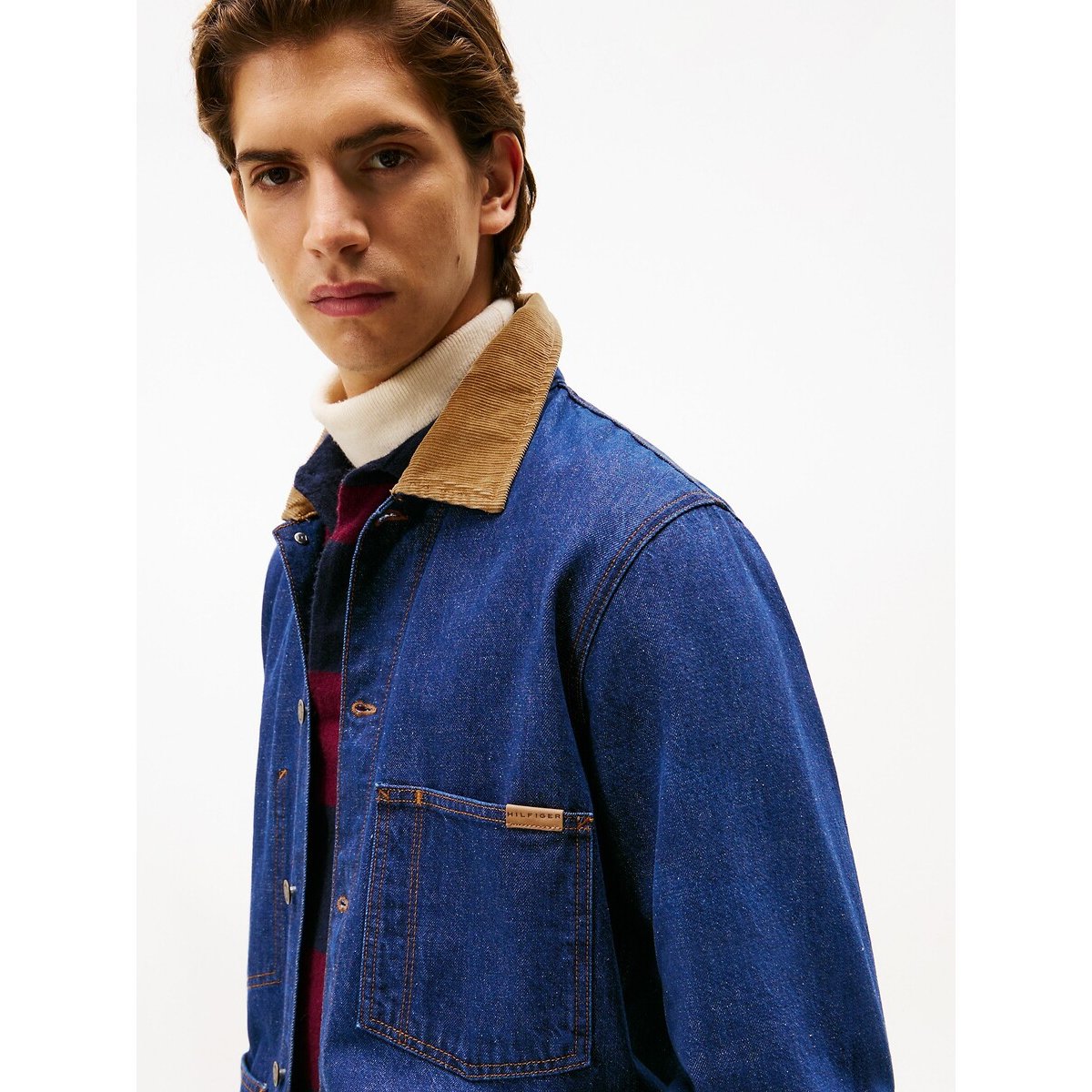 Lincoln Jacket with Contrasting Collar denim, TOMMY HILFIGER