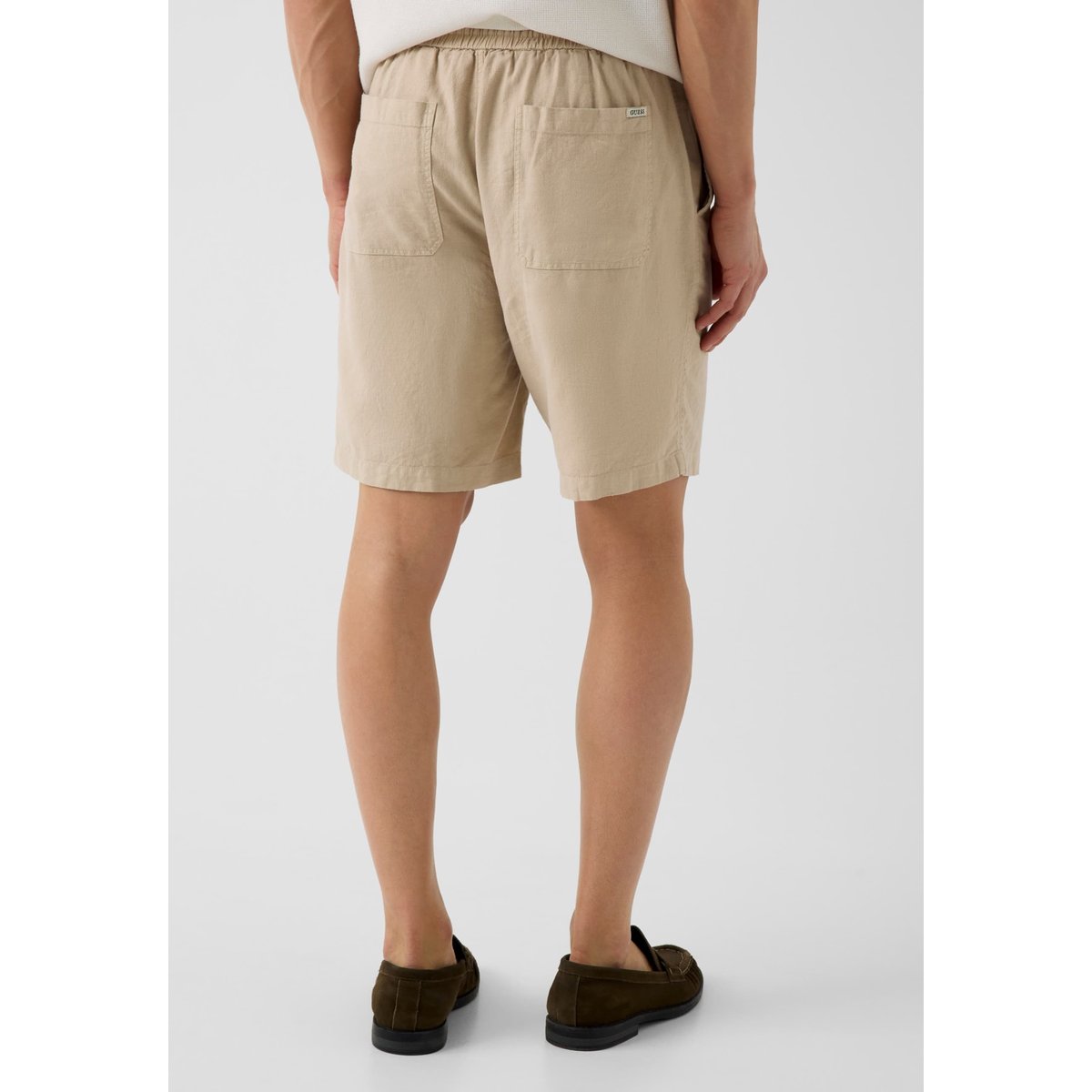 Shorts En Mélange De Lin beige multi, GUESS