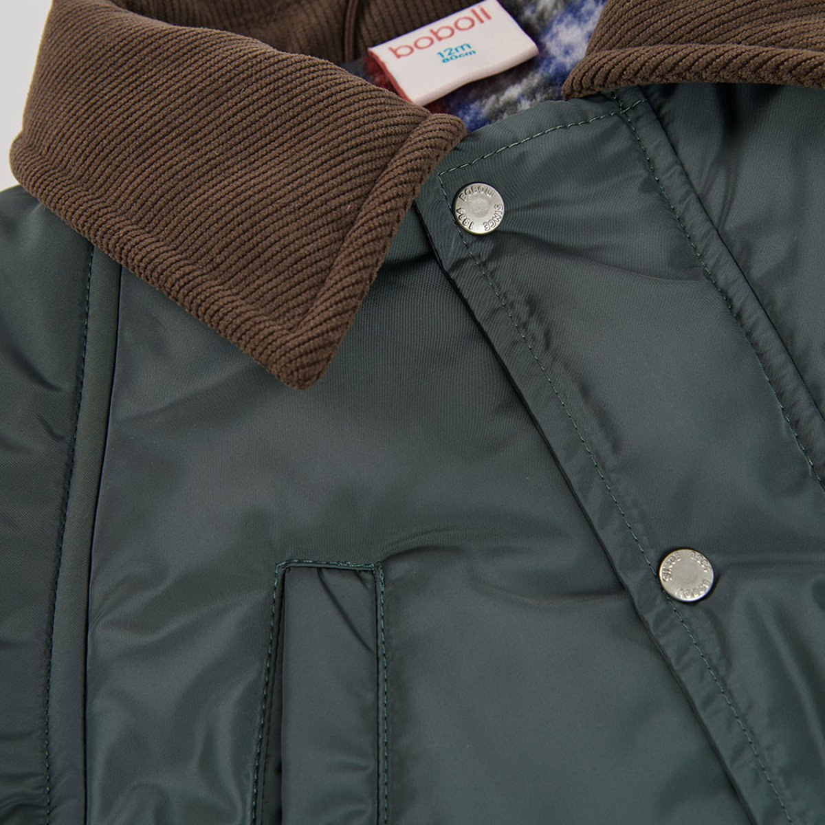Parka en tissu technique garçon vert, BOBOLI