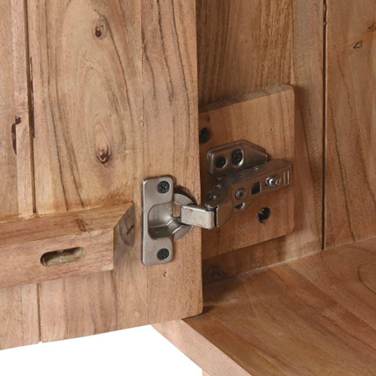 Table de chevet en bois d'acacia 50x35x55cm bois, WADIGA