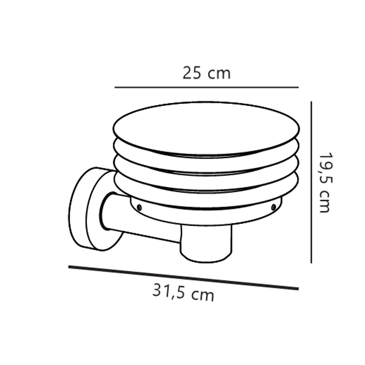 Applique murale extérieure adapté aux zones côtières en métal, CIRELLA 25 noir, NORDLUX
