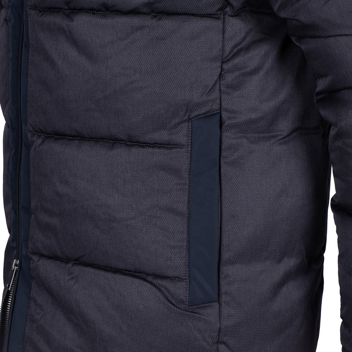 Parka team doublée imitation fourrure navy, SHILTON