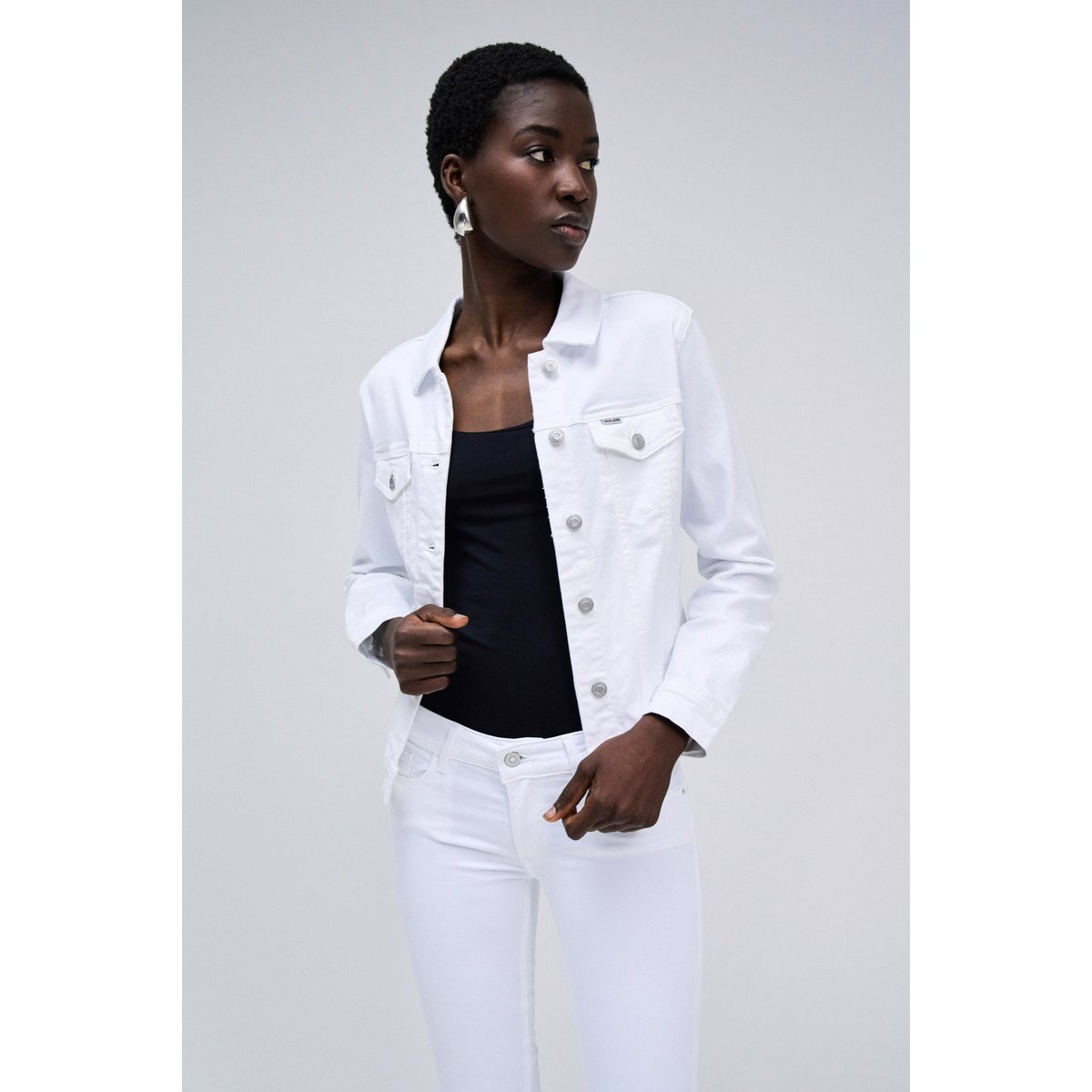 VESTE EN JEAN blanc, SALSA JEANS