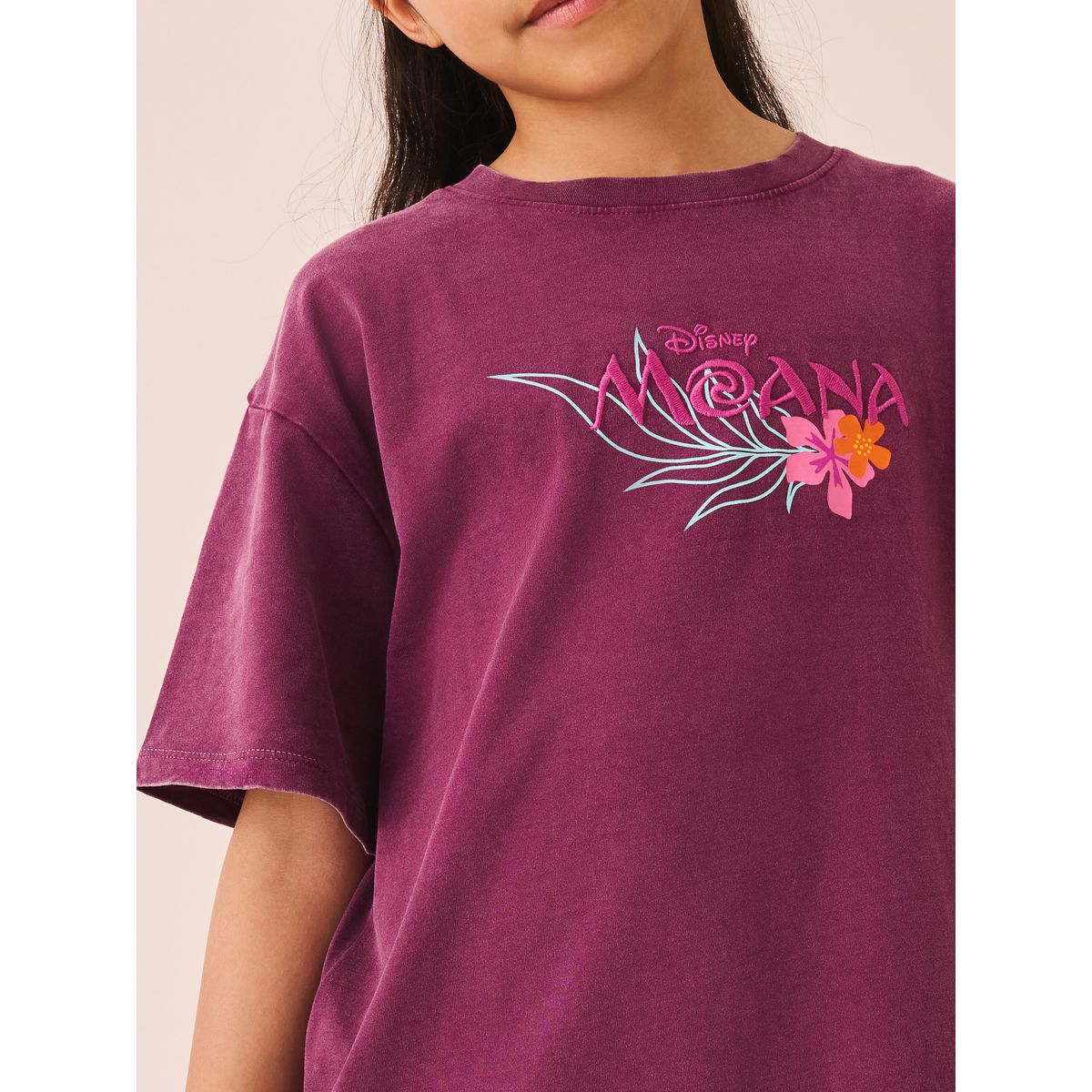T-shirt oversize à motif moana violette de disney, NEXT
