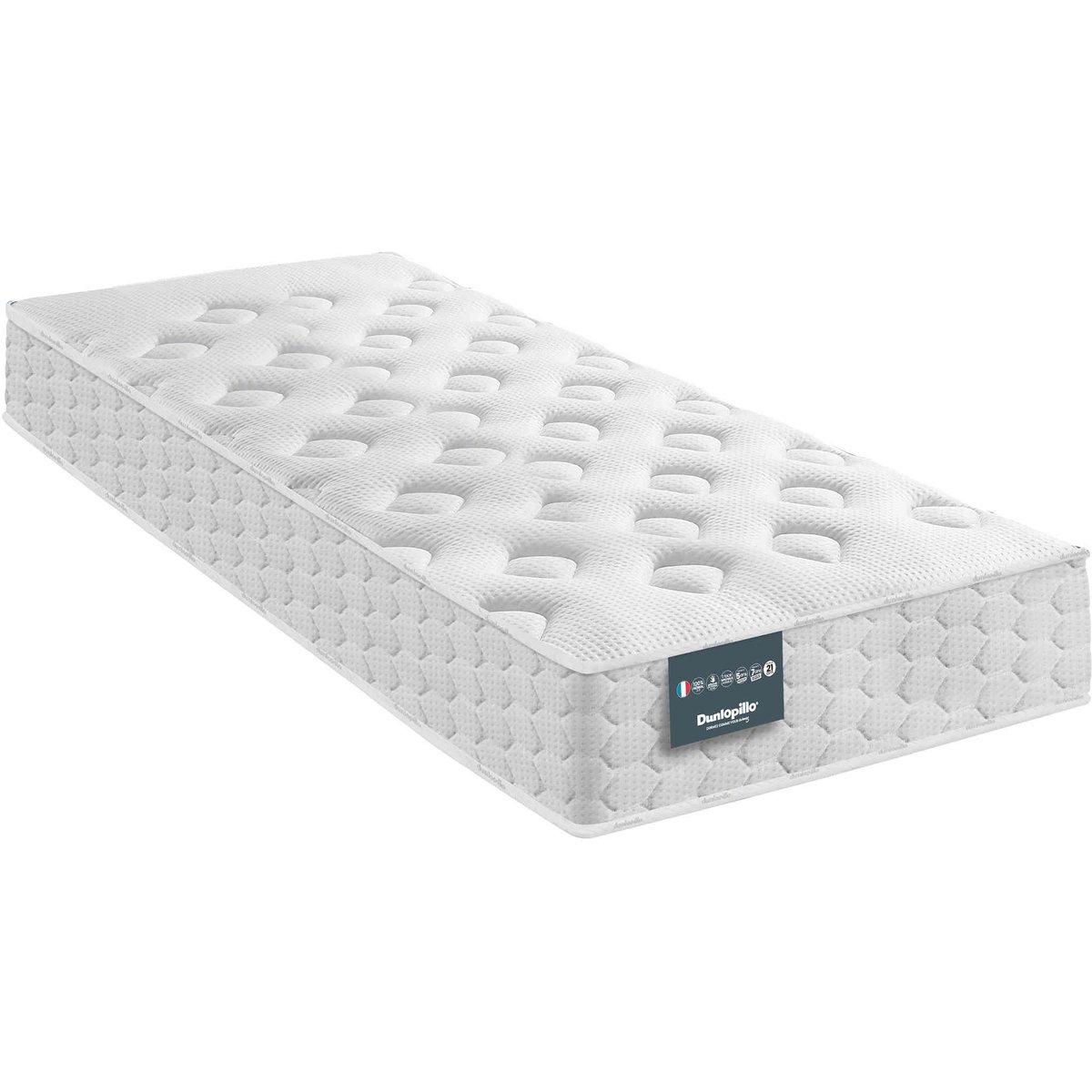 Matelas mousse mémoire Aérial 21cm NARCISSE blanc, DUNLOPILLO
