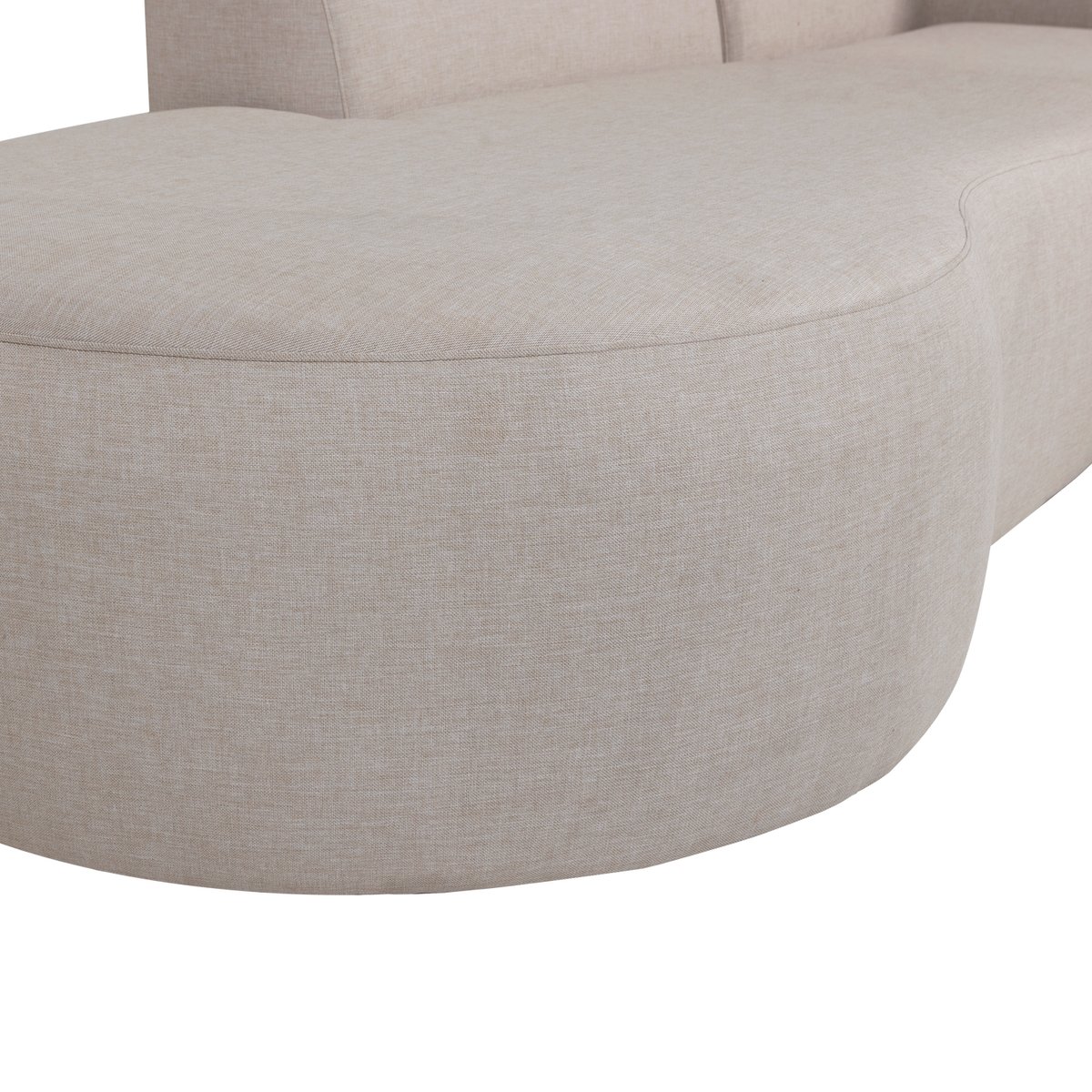 Salon de jardin d'angle droit en tissu d’extérieur CHIOS naturel, WOOOD