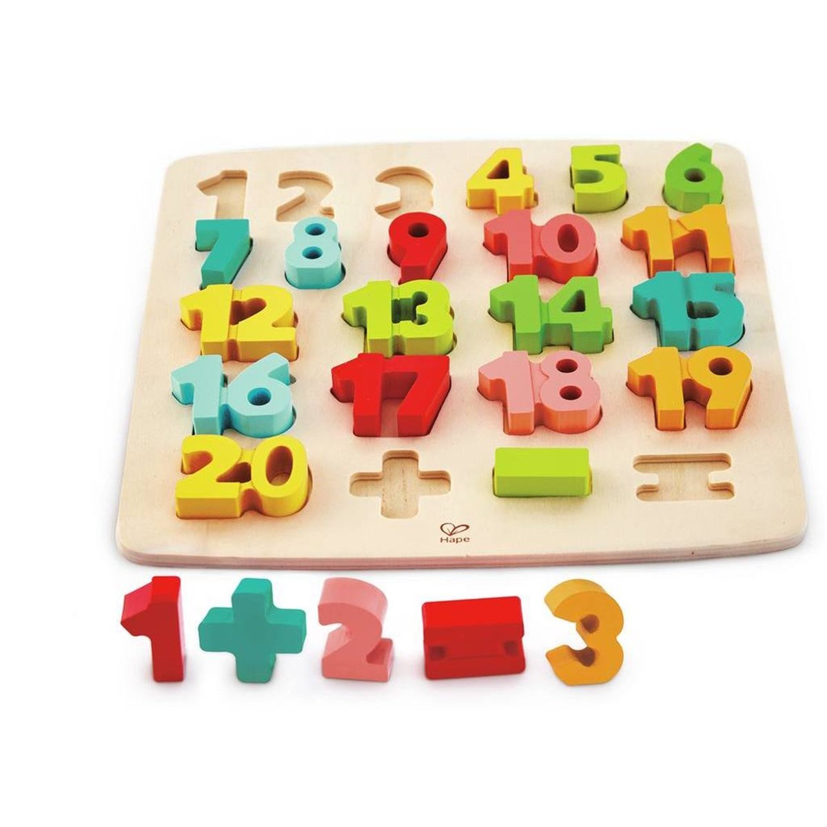 Puzzle grosses pièces maths multicolore, HAPE