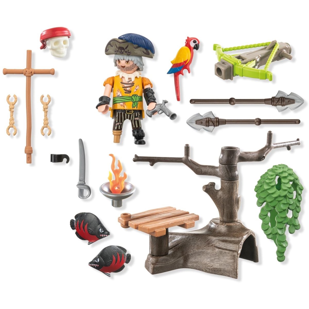 avec arbalète, flèche et poissons à viser multicolore, PLAYMOBIL