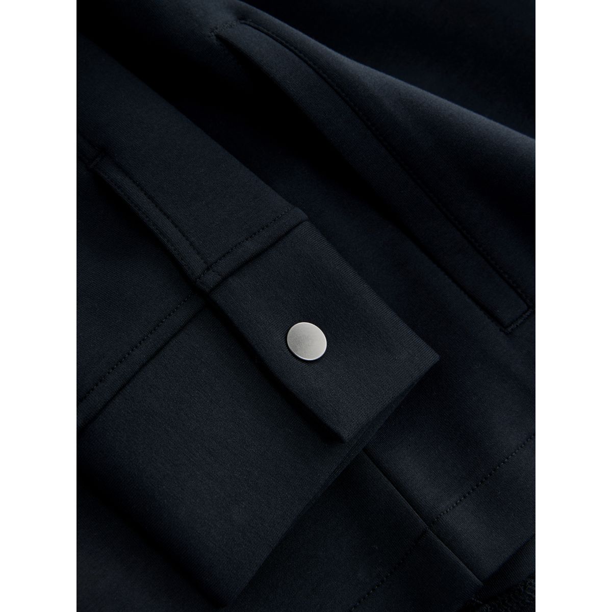 Veste-chemise zippée en néoprène doux noir, NEXT