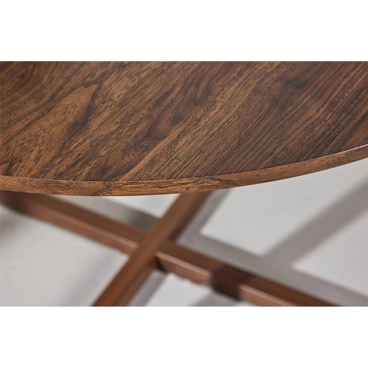 Table ronde design collection TALLONE noyer, RECOLLECTION