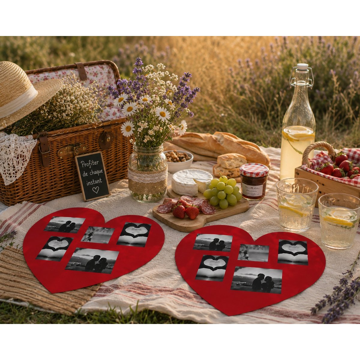 Set de table photos Coeur rouge, EDEN