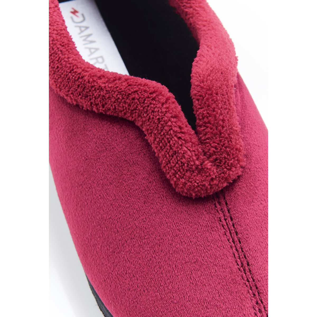 Chaussons Thermolactyl en velours rouge, DAMART