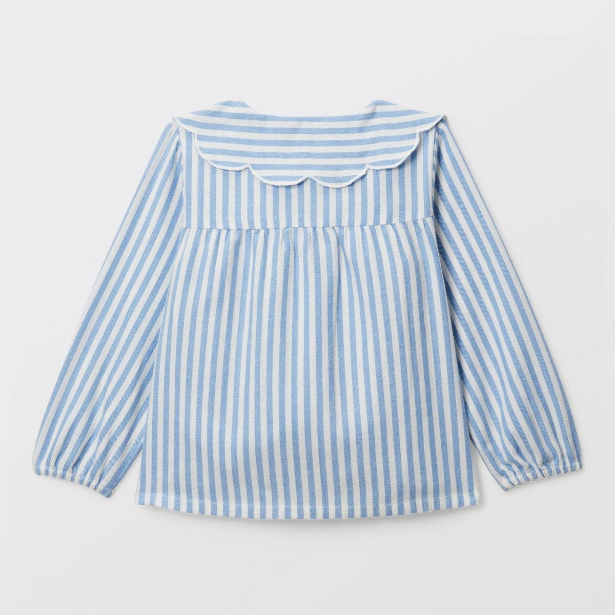 Blouse col fantaisie rayée en coton BIO GOTS tender, BOUT'CHOU