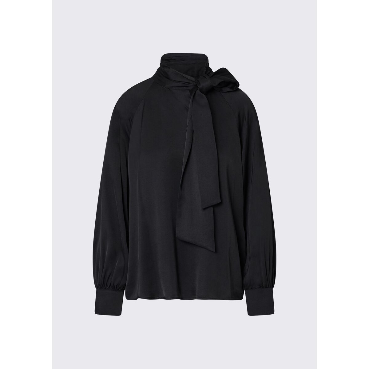 Blouse en satin avec nœud noir, LIU JO