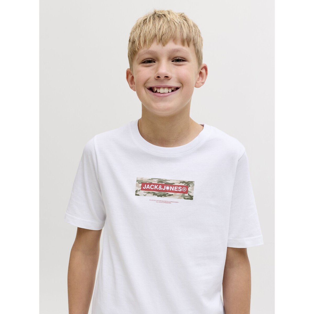 T-shirt maniche corte bianco, JACK & JONES JUNIOR