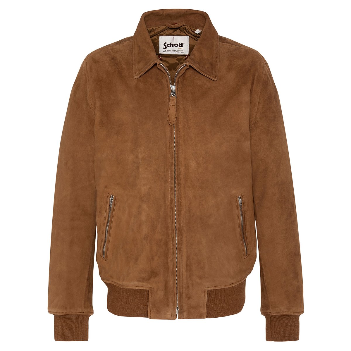 Blouson casual avec col mouton amovible rouille, SCHOTT