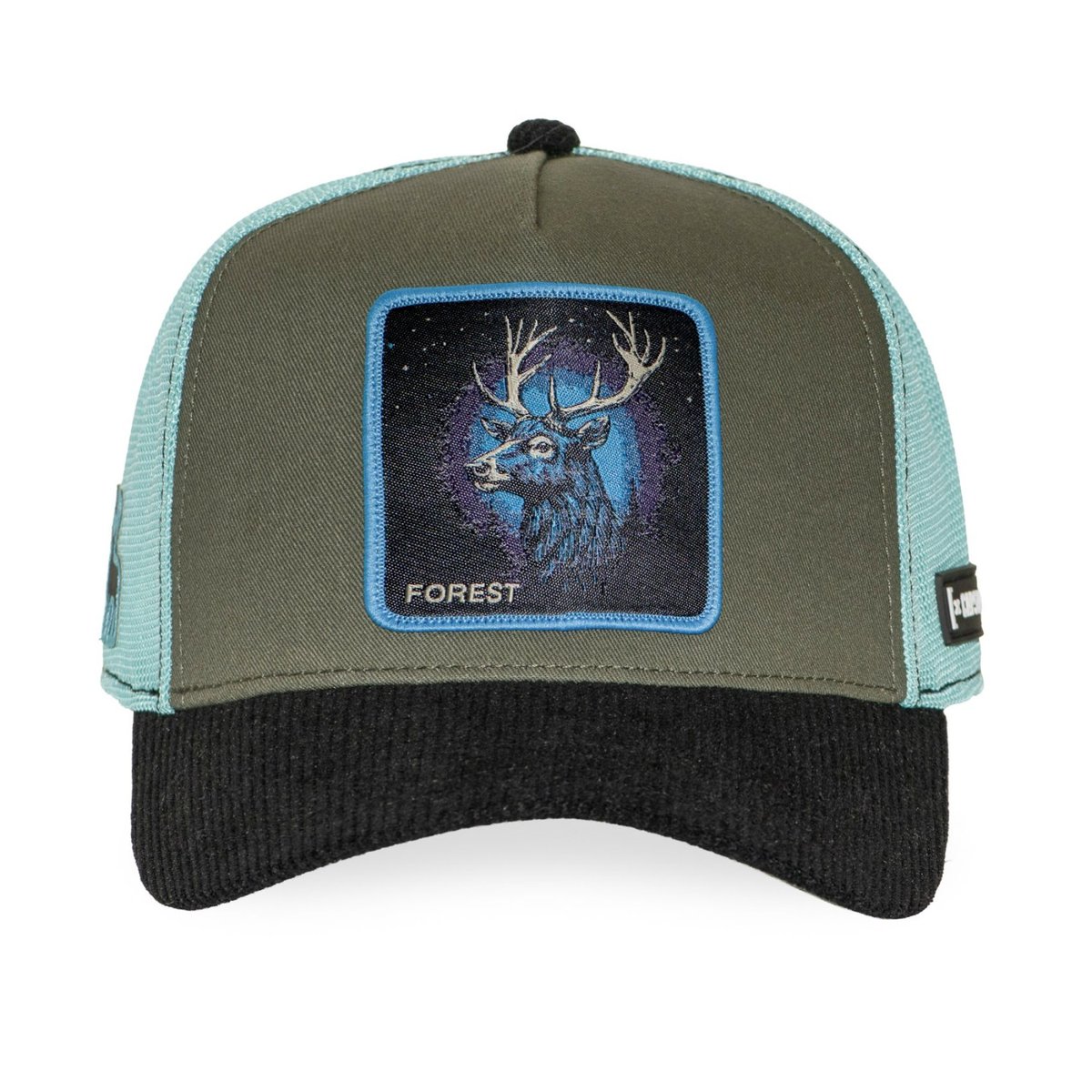 Casquette Trucker BEAST kaki/turquoise/bleu/noir, CAPSLAB