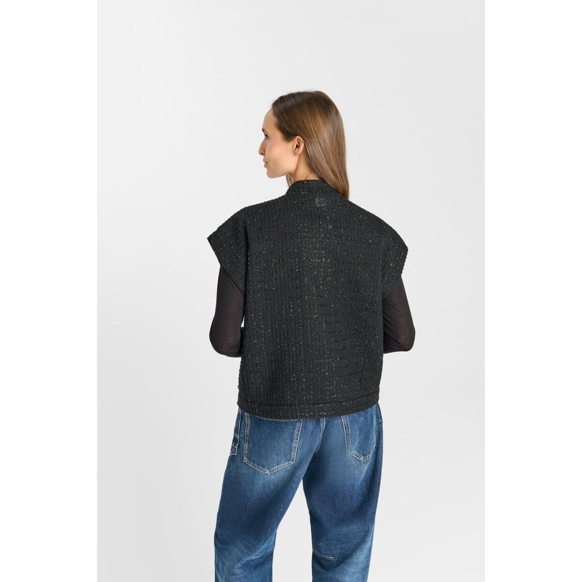 Veste sans manches FUNI black, LE TEMPS DES CERISES