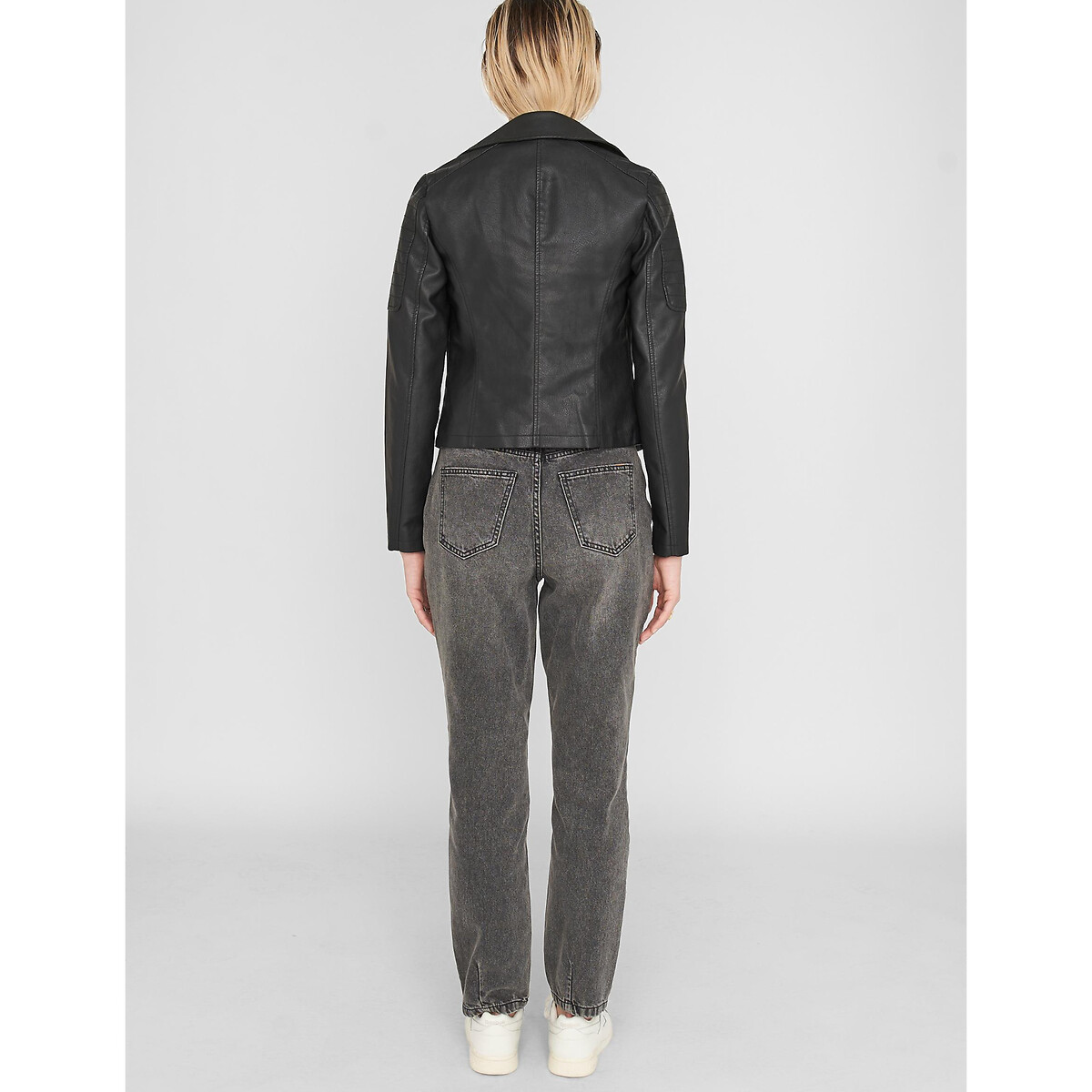 Blouson court en simili noir, NOISY MAY