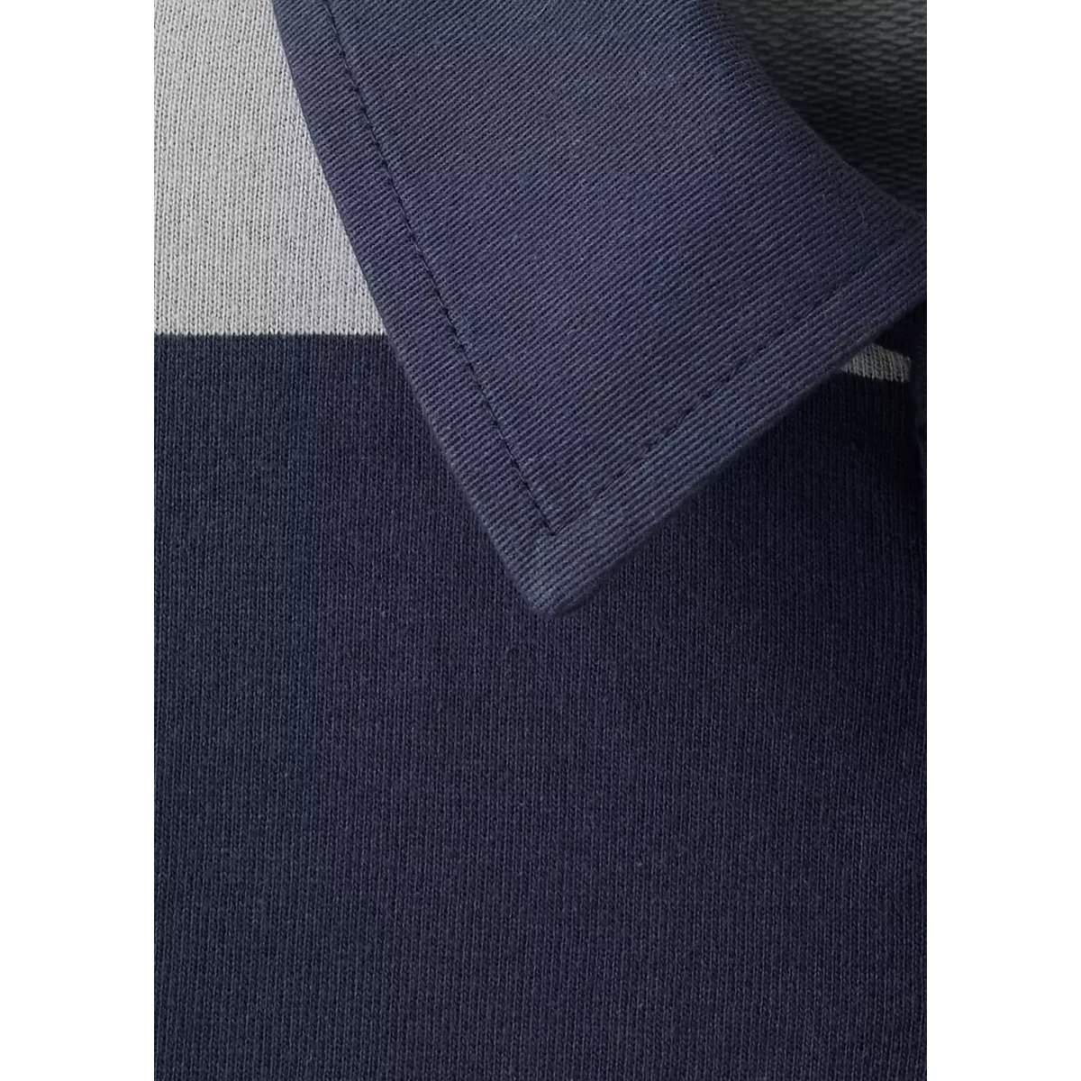 Sweat rayures col polo gris, MANGO TEEN