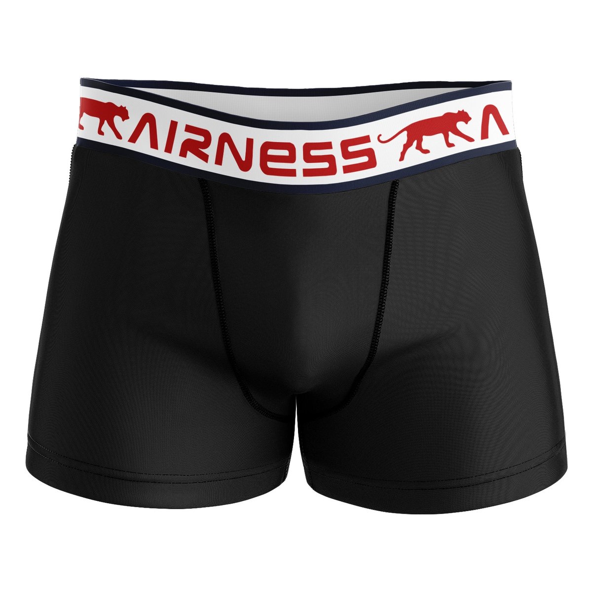 Lot De 5 Boxers Coton noir/rouge/blanc/bleu, AIRNESS