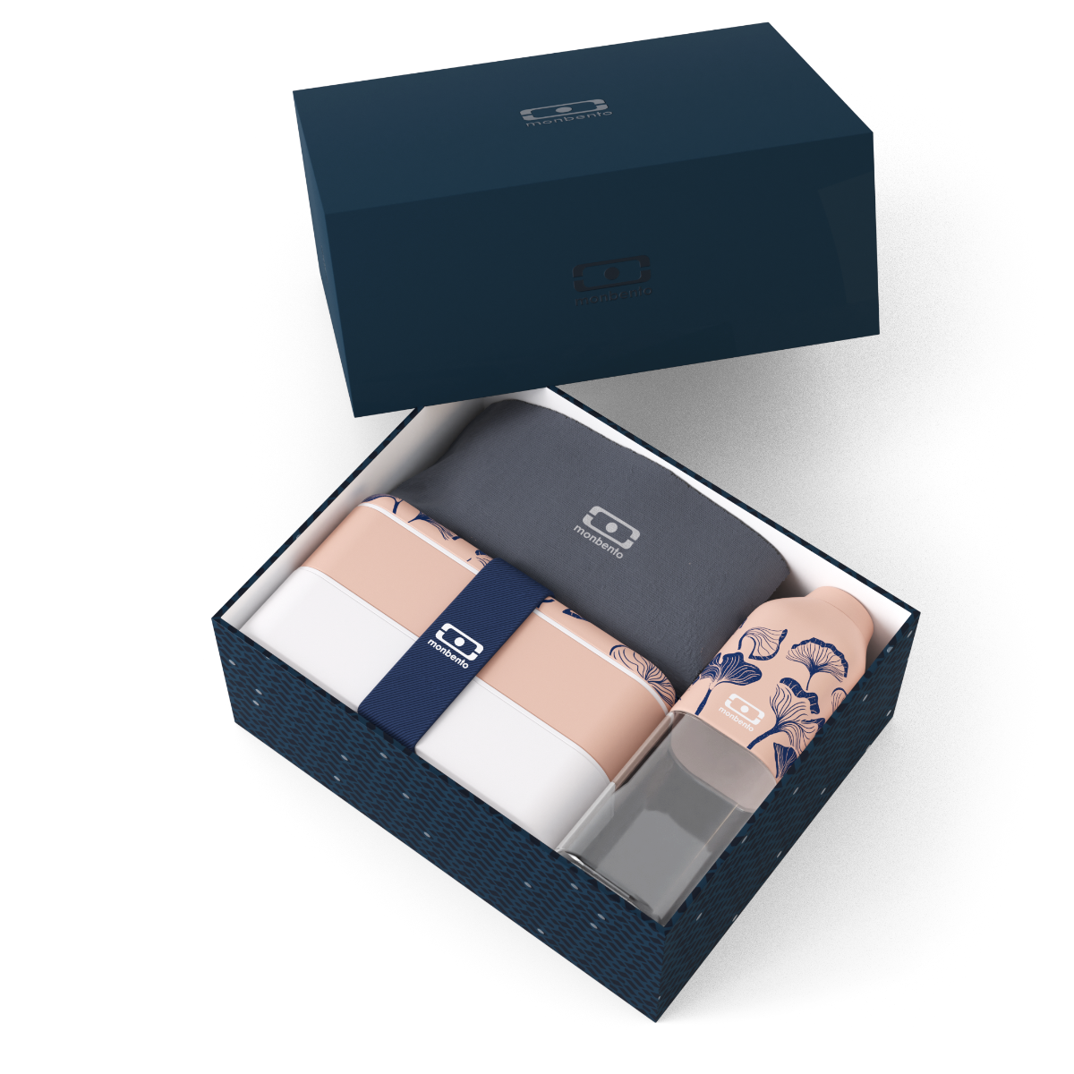 Coffret cadeau lunch box adulte graphic ginkgo, MONBENTO