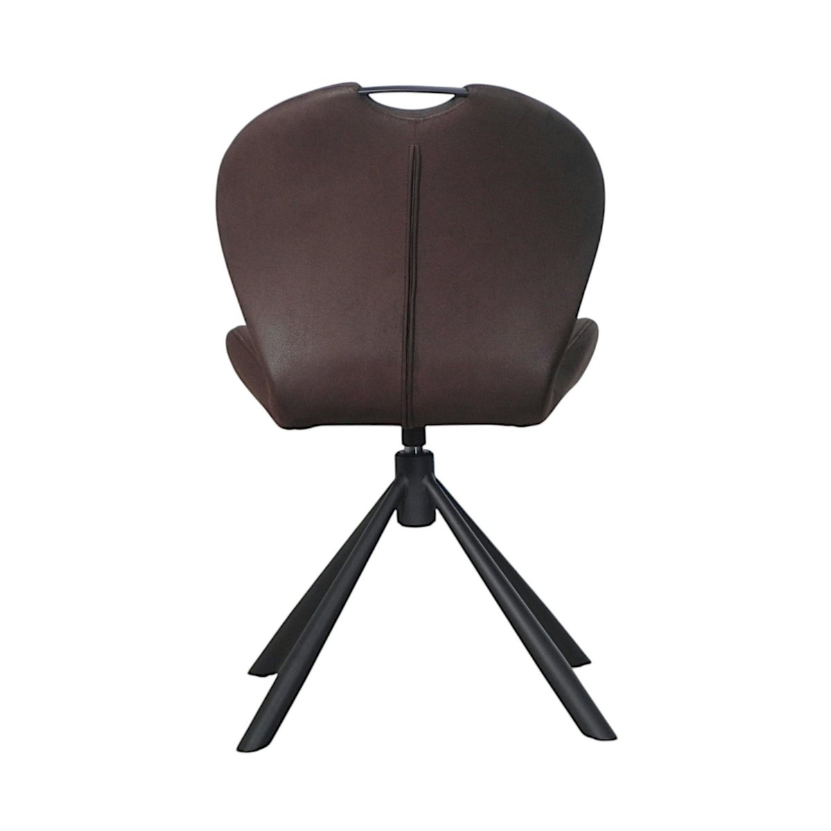 Chaise pivotante marron foncé avec dossier courbe, (lot de 2) LOMBARDIE taupe, PIER IMPORT