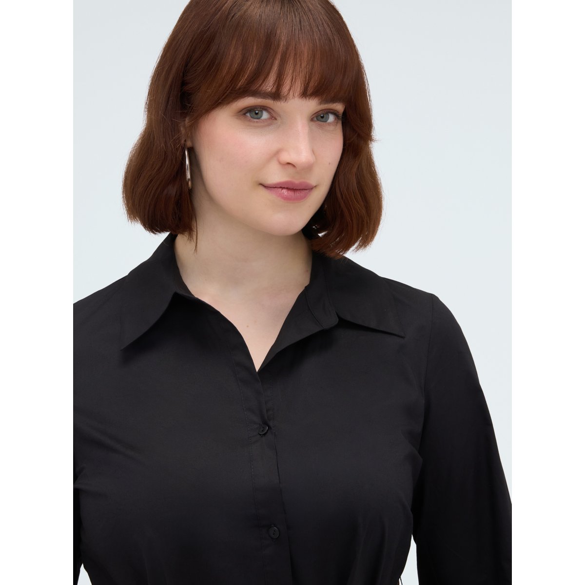 Robe chemise Power. noir, FIORELLA RUBINO