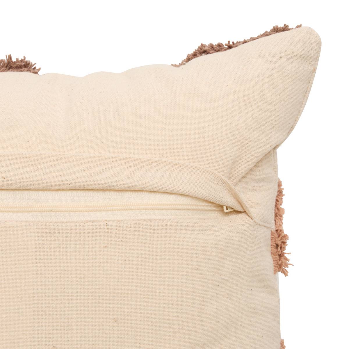 Coussin carré en coton HAWKI marron, ATMOSPHERA