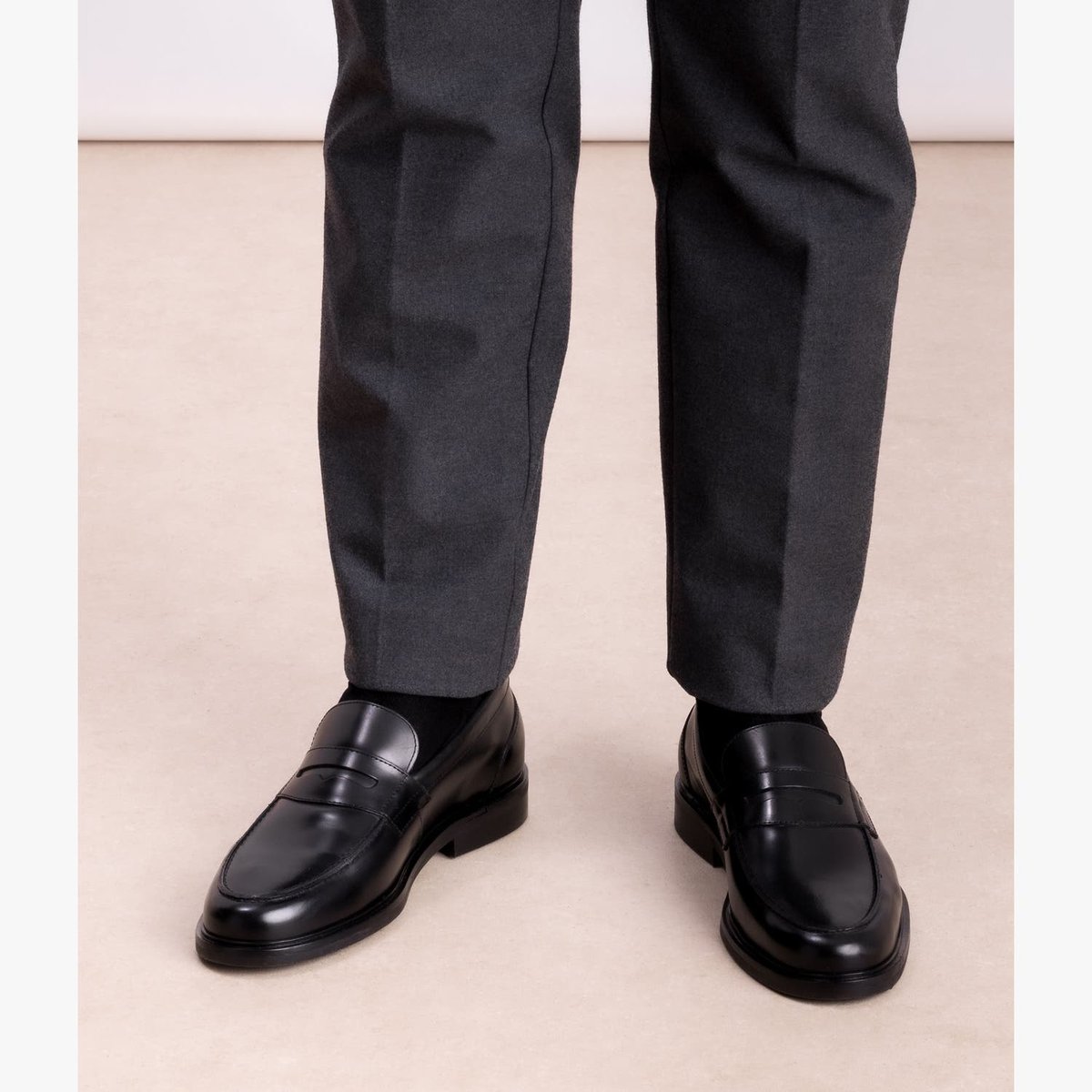 Derby en cuir JULES noir, BOCAGE