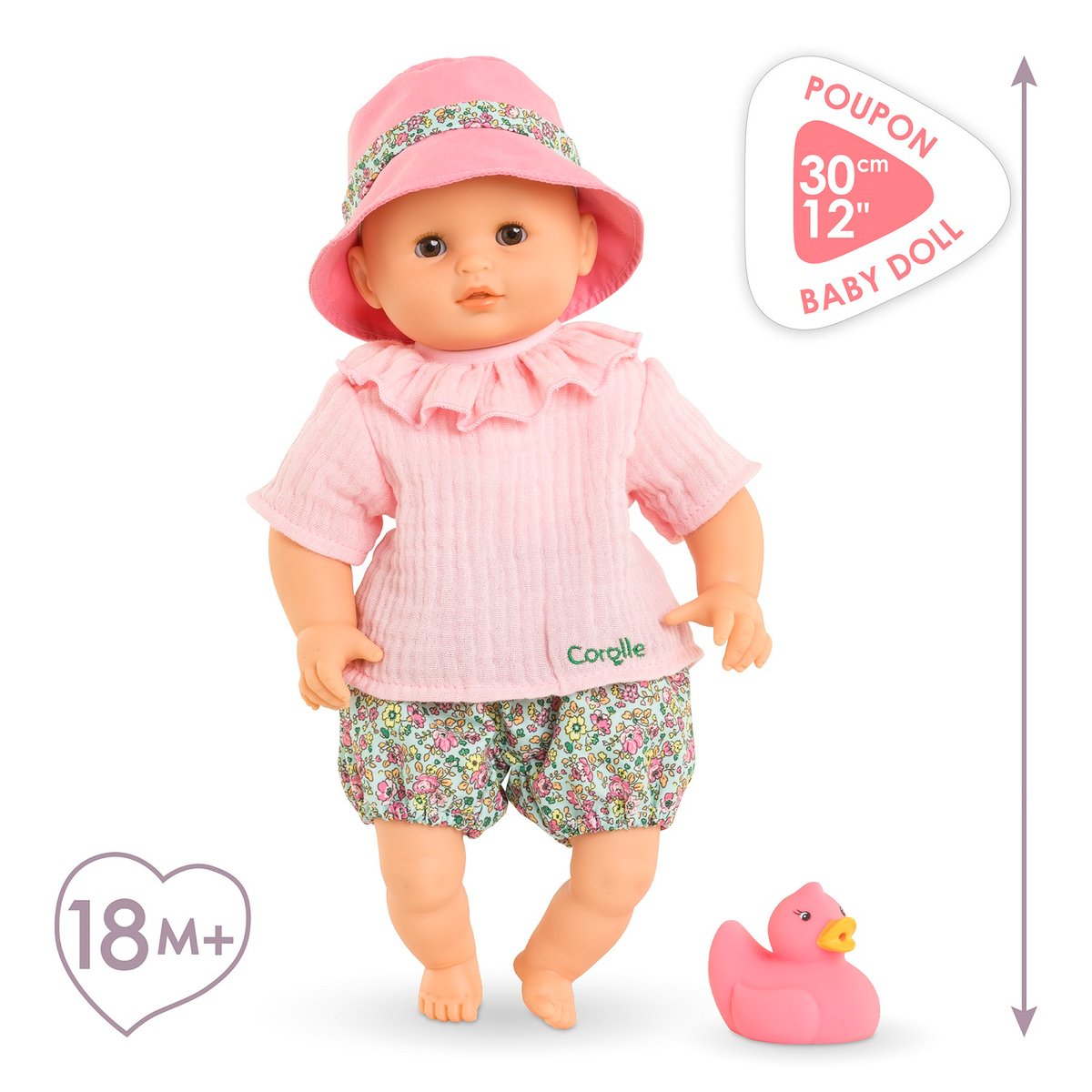 Poupon Bébé Bain Coralie - Bloomer rose, COROLLE