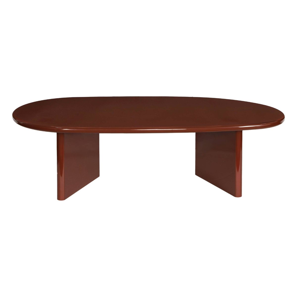 Table basse ovale finition glossy RUMI crème, SWEEEK