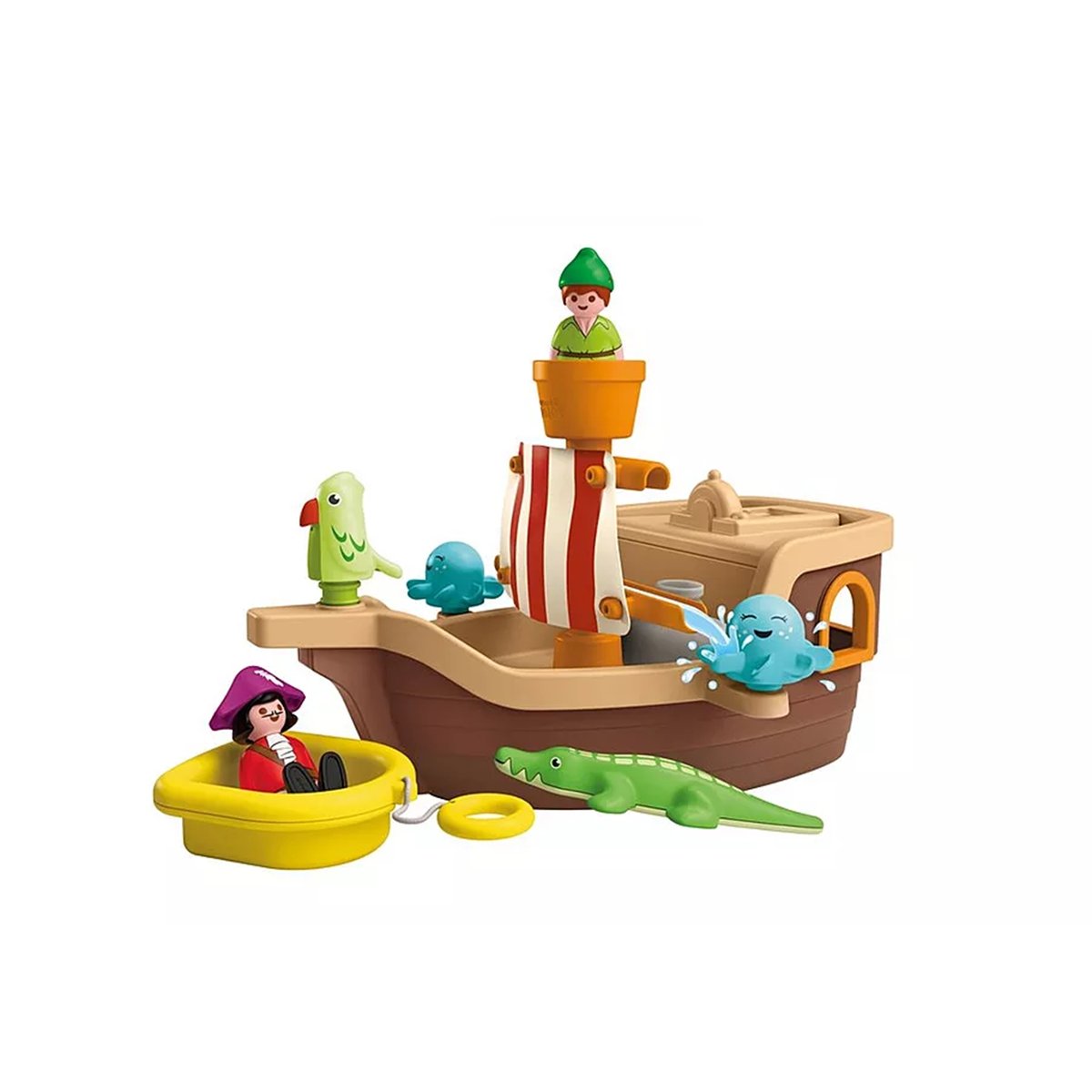 JUNIOR & Disney : Peter Pan et bâteau pirate multicolore, PLAYMOBIL