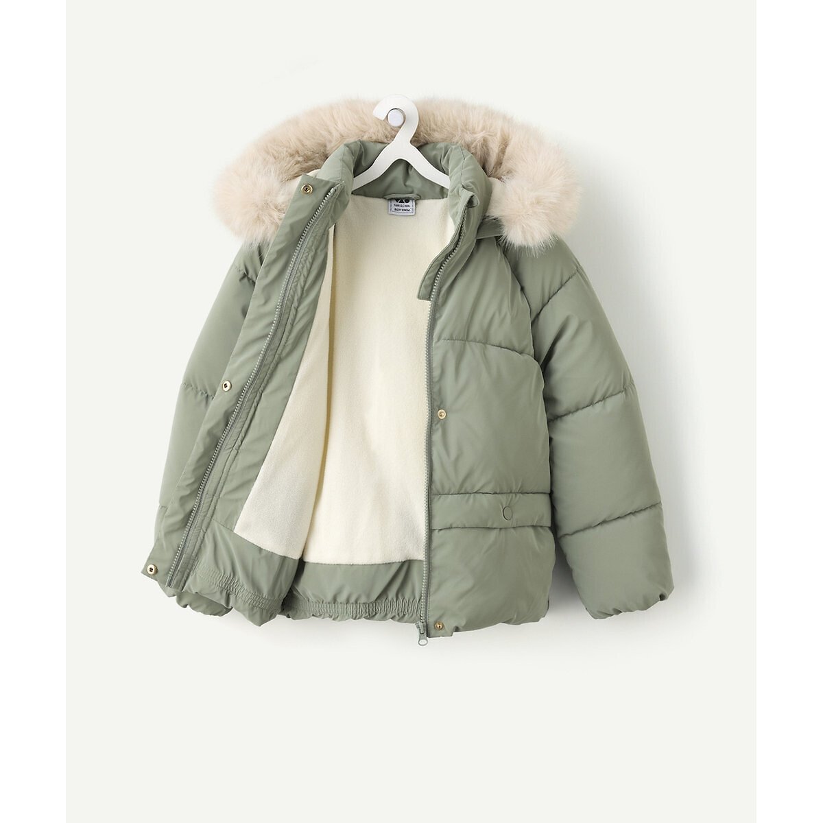 Hooded Padded Jacket khaki, TAPE A L'OEIL