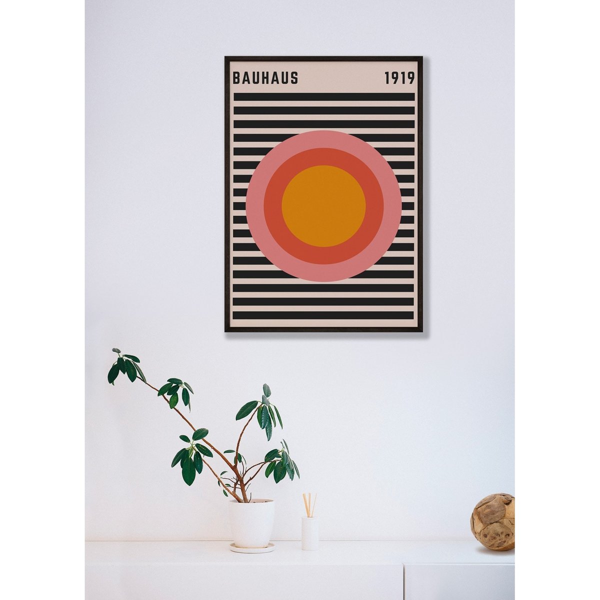 Affiche Bauhaus 12 blanc, L'AFFICHERIE