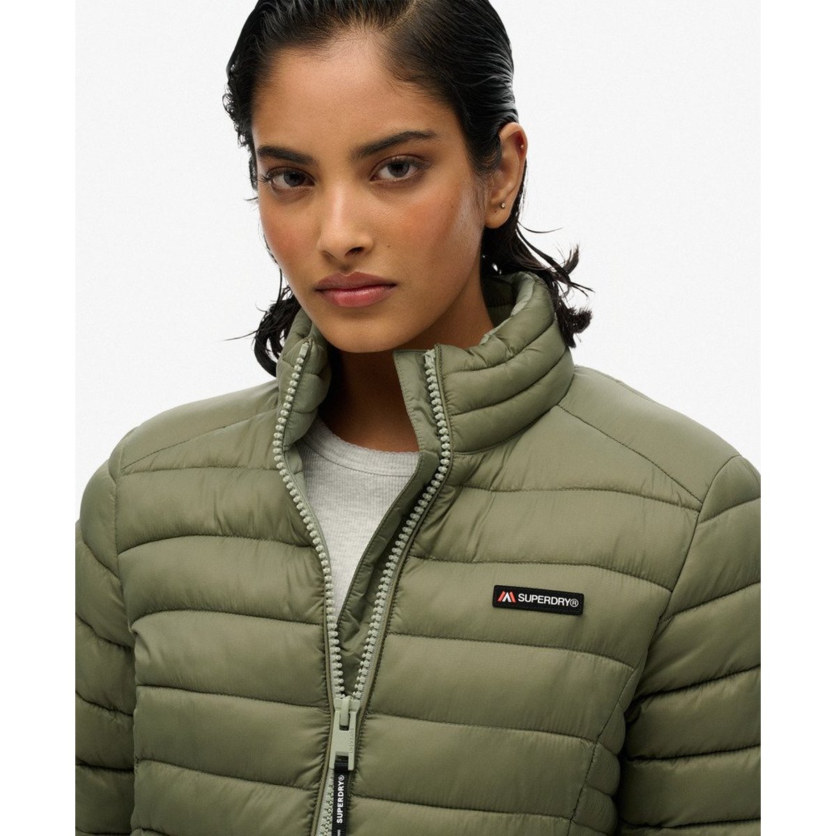 Doudoune Fuji Lite vert olive poudré, SUPERDRY