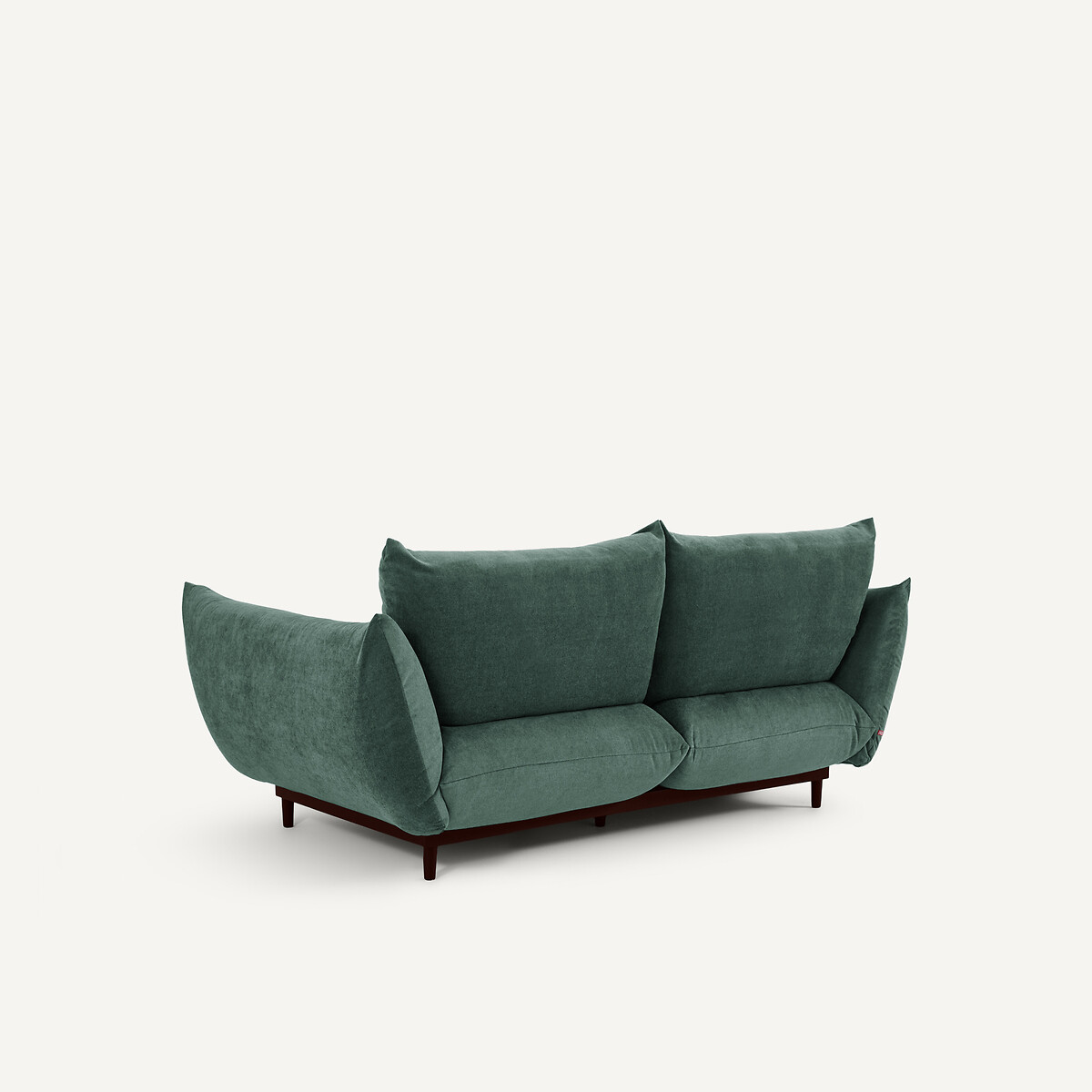 Canapé compact, 3 places, en polyester mélangé, VITORIA vert sarcelle, AM.PM