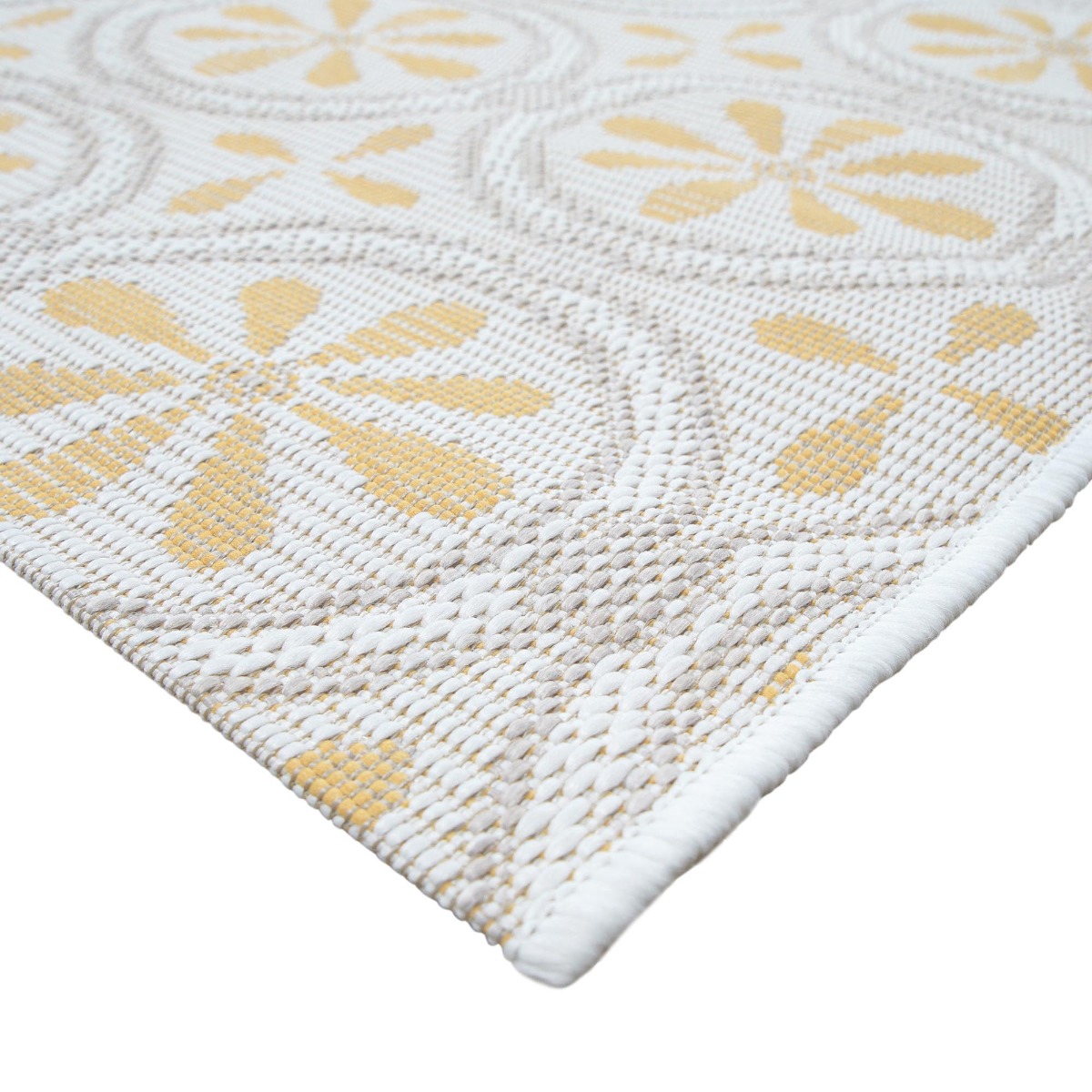 Tapis extérieur intérieur moderne et SUNSHINE TISSAGE beige, jaune, THE DECO FACTORY