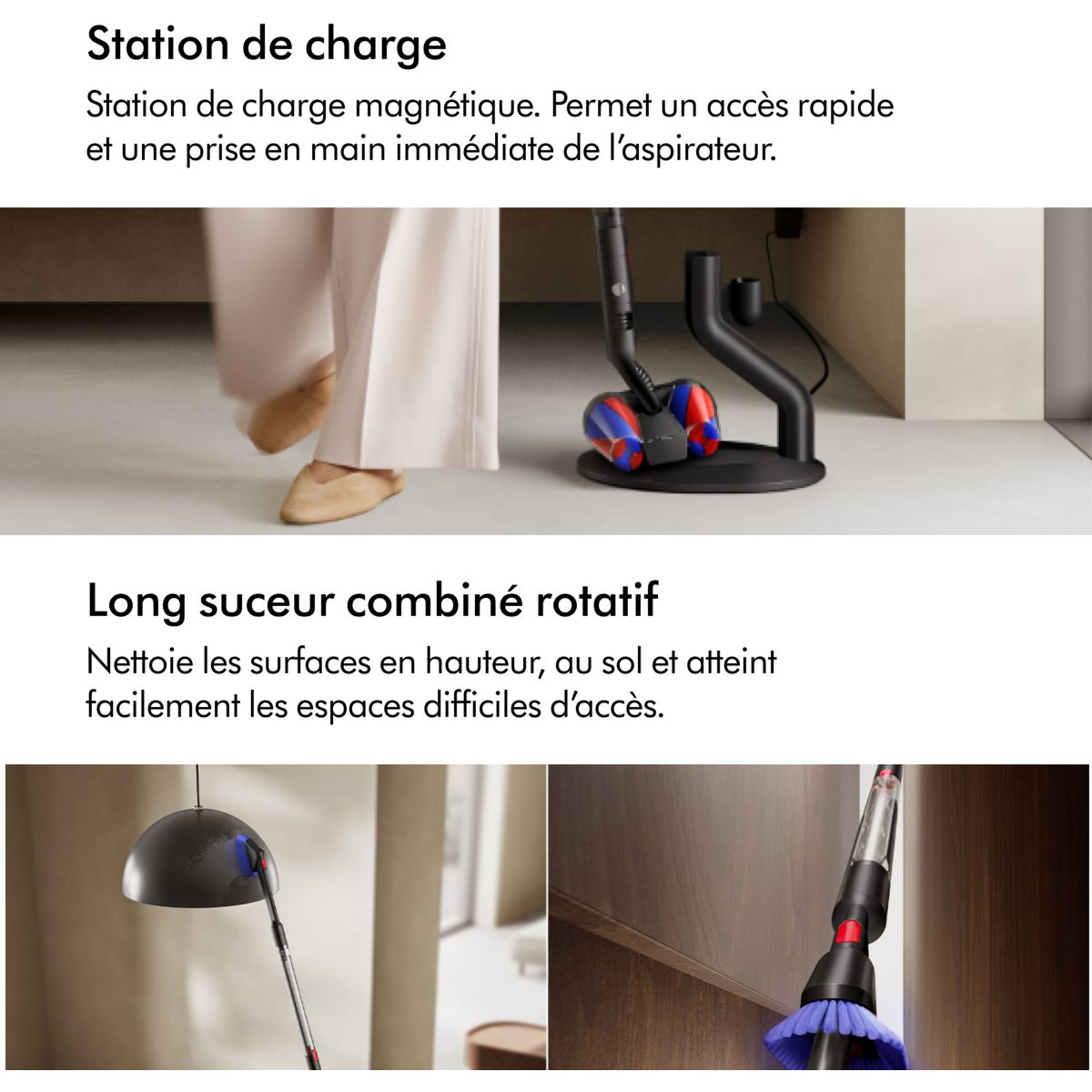 Aspirateur balai PencilVac Fluffycones couleur unique, DYSON