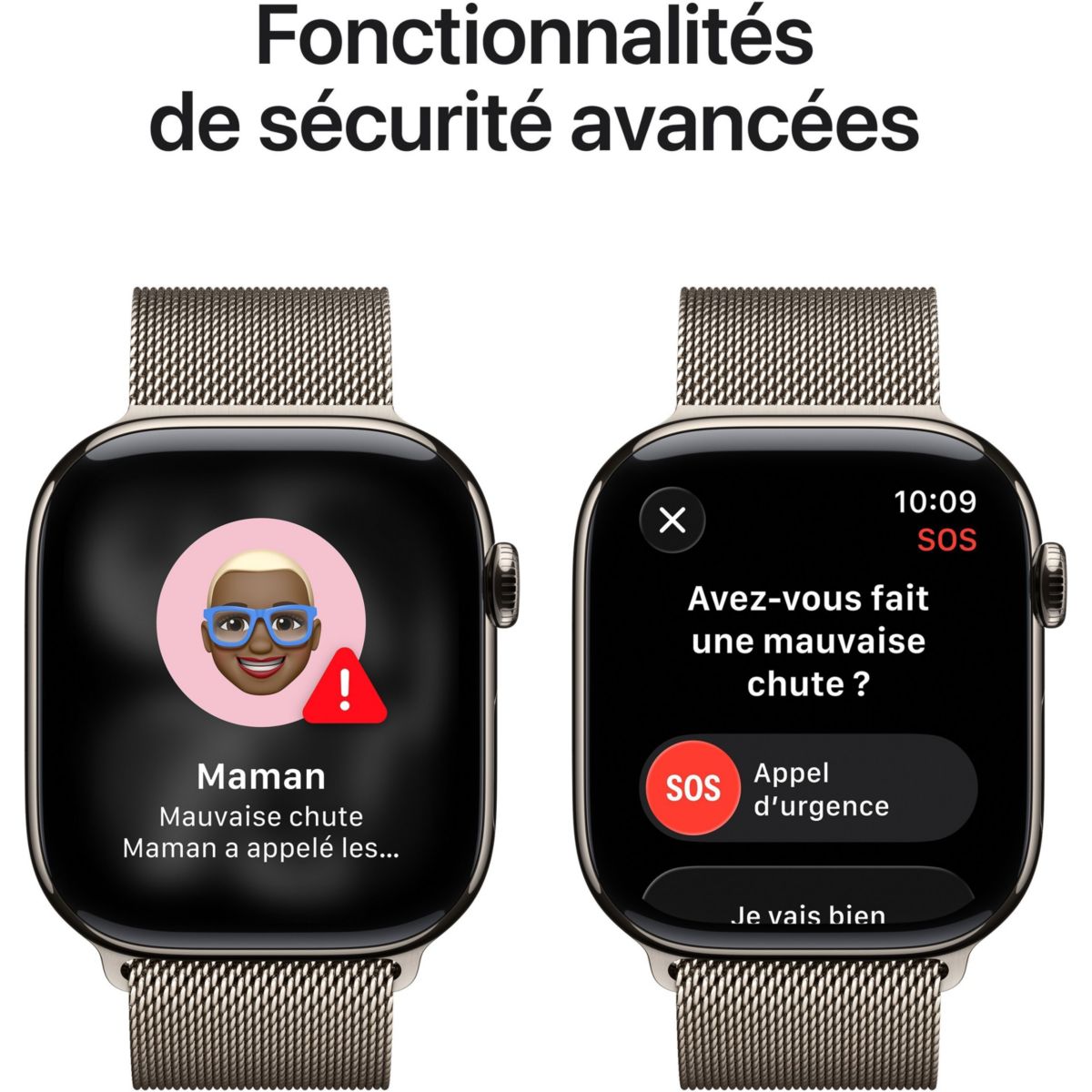 Montre connectée 42mm Tit Naturel Milan Serie 11 Cellular marron, APPLE