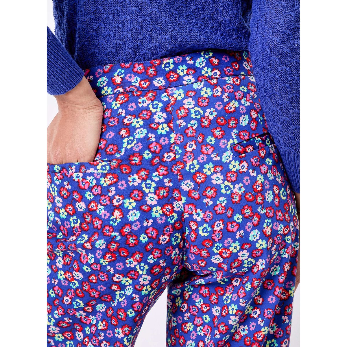 Pantalon large coton stretch TAMARA violet fluo, PRINCESSE NOMADE